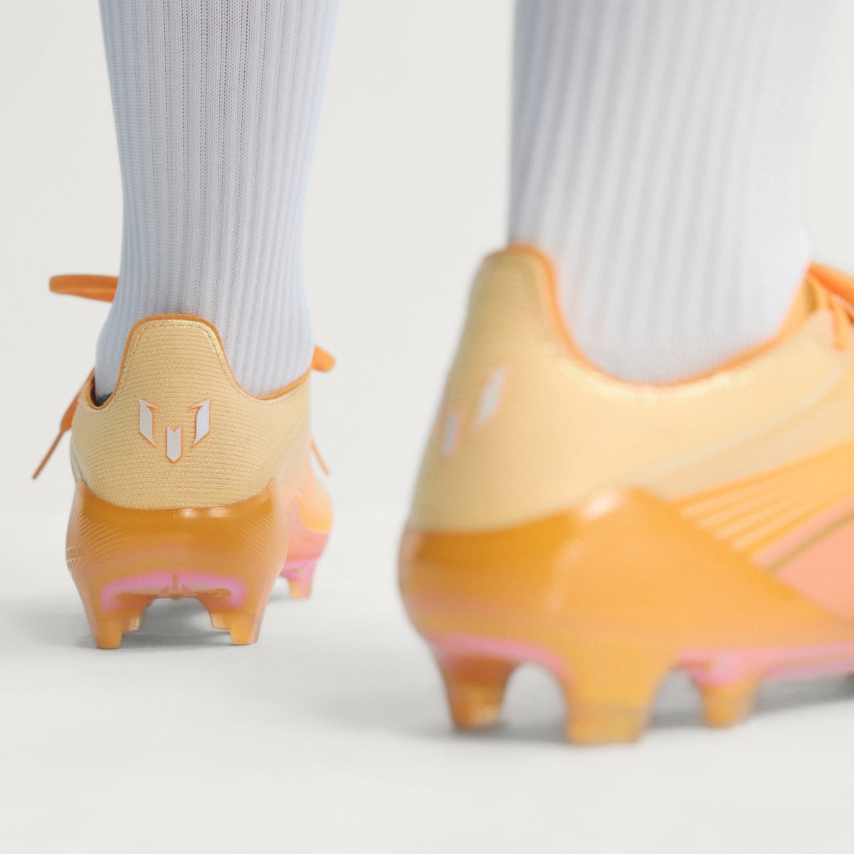 Adidas Men's F50 MESSI ELITE Firm Ground Soccer Cleats - Ice Tangerine / Gold Metallic / Pure Tangerine - Image 10