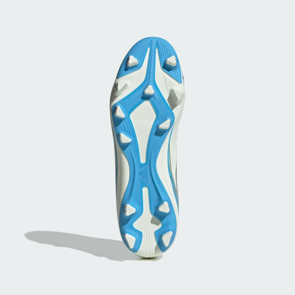 Adidas Women's F50 Messi Club Firm Ground / Multi Ground Soccer Cleats - Ivory / Semi Blue Burst / Icey Blue - Image 4