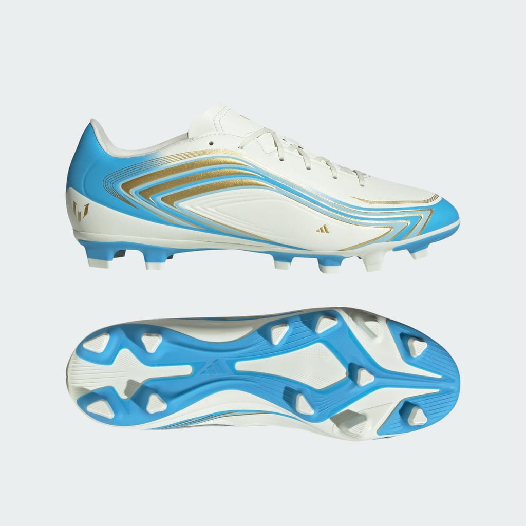 Adidas Women's F50 Messi Club Firm Ground / Multi Ground Soccer Cleats - Ivory / Semi Blue Burst / Icey Blue - Image 1