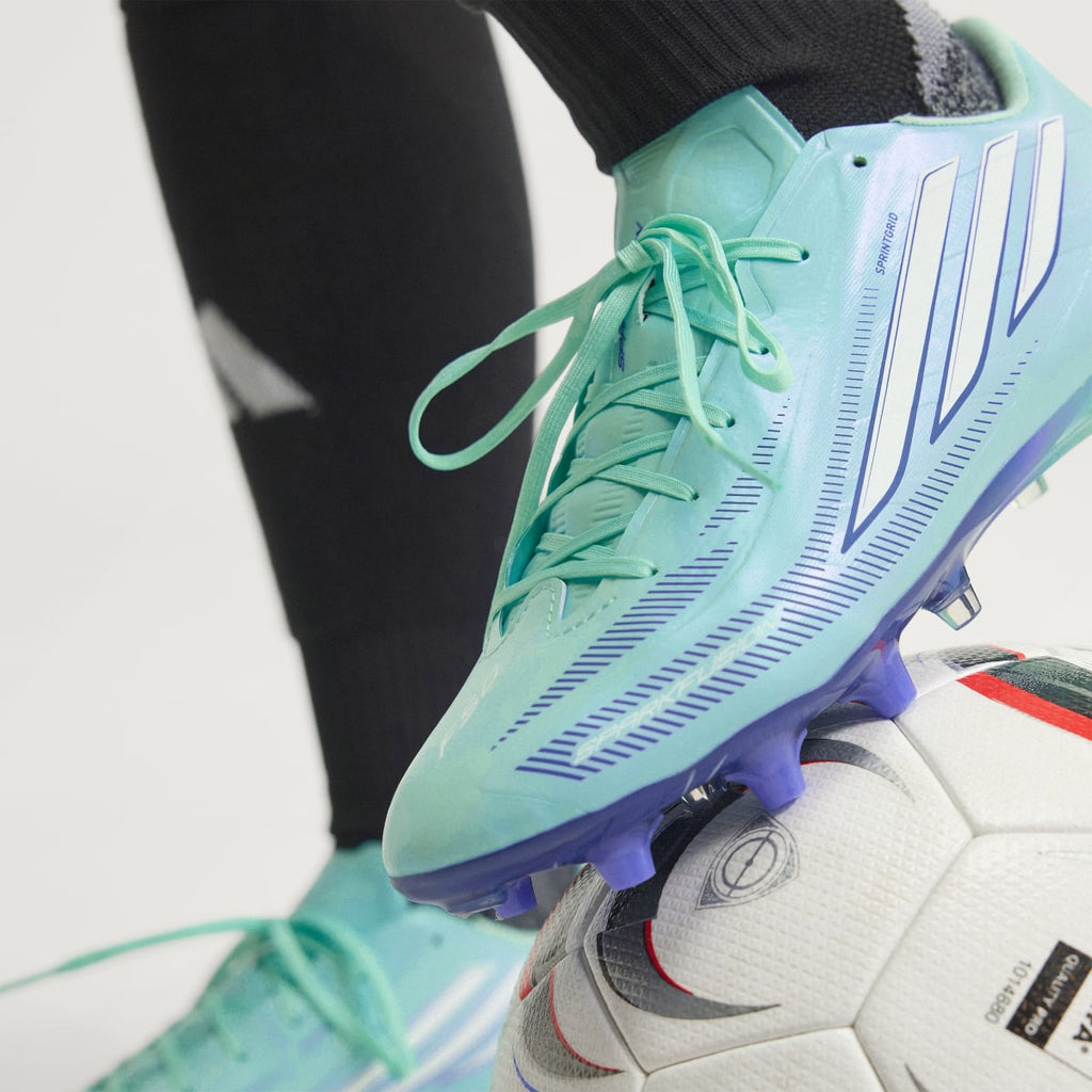 Adidas Women's F50 SPARKFUSION LEAGUE Firm Ground / Artificial Ground Soccer Cleats Women's - Clear Mint / Cloud White / Solar Purple - Image 6