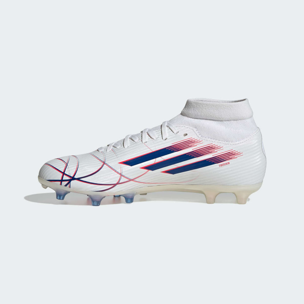 Adidas Women's F50 SPARKFUSION LEAGUE Mid Cut Firm Ground / Artificial Ground Soccer Cleats Womens - Cloud White / Royal Blue / Lucid Red - Image 7