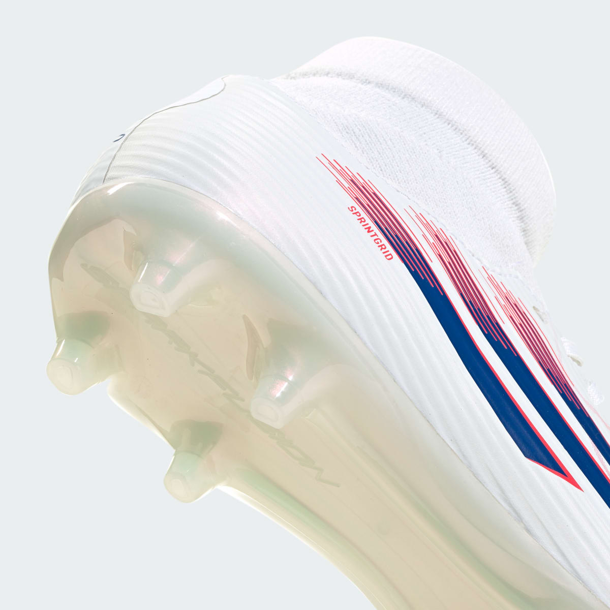 Adidas Women's F50 SPARKFUSION LEAGUE Mid Cut Firm Ground / Artificial Ground Soccer Cleats Womens - Cloud White / Royal Blue / Lucid Red - Image 9