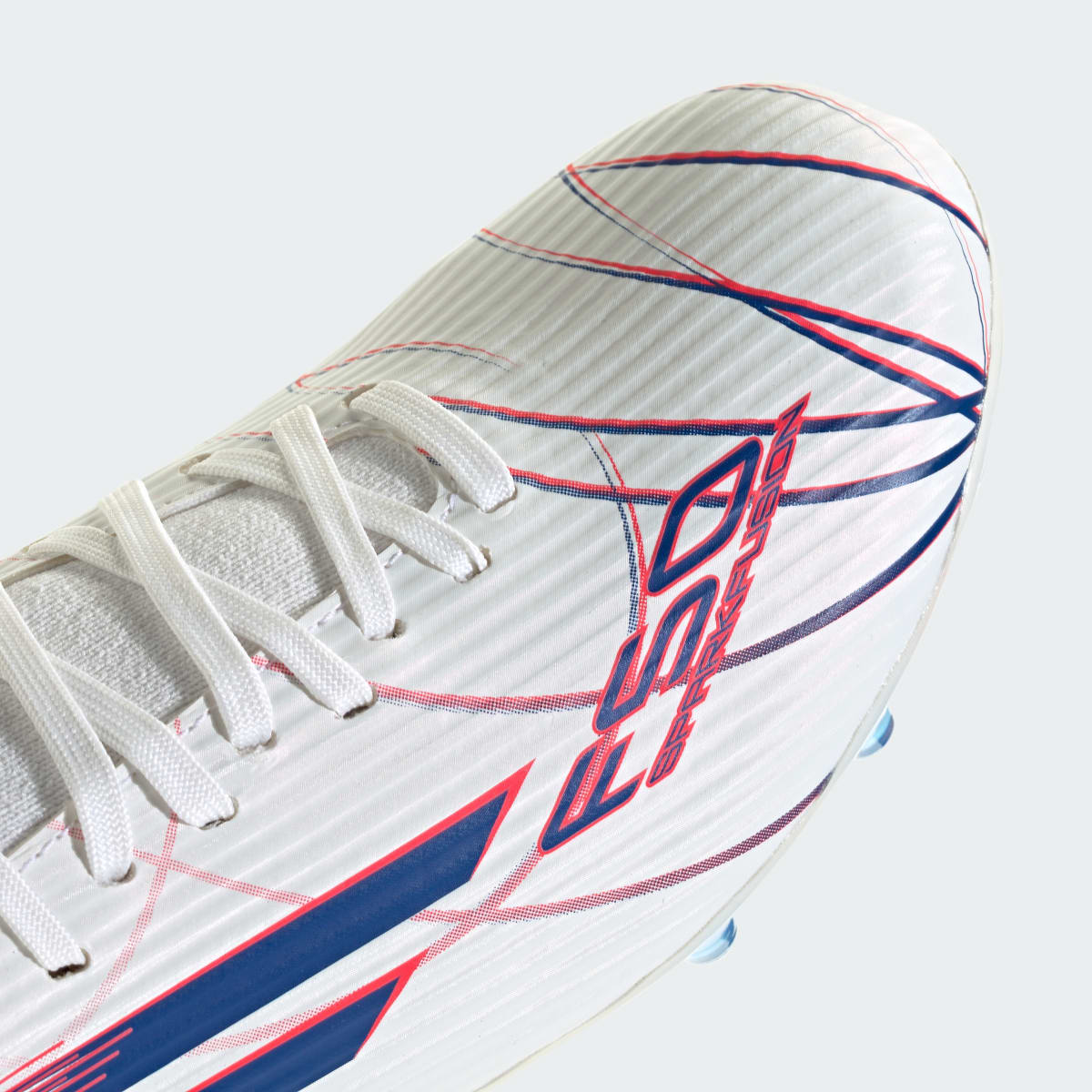 Adidas Women's F50 SPARKFUSION LEAGUE Mid Cut Firm Ground / Artificial Ground Soccer Cleats Womens - Cloud White / Royal Blue / Lucid Red - Image 10