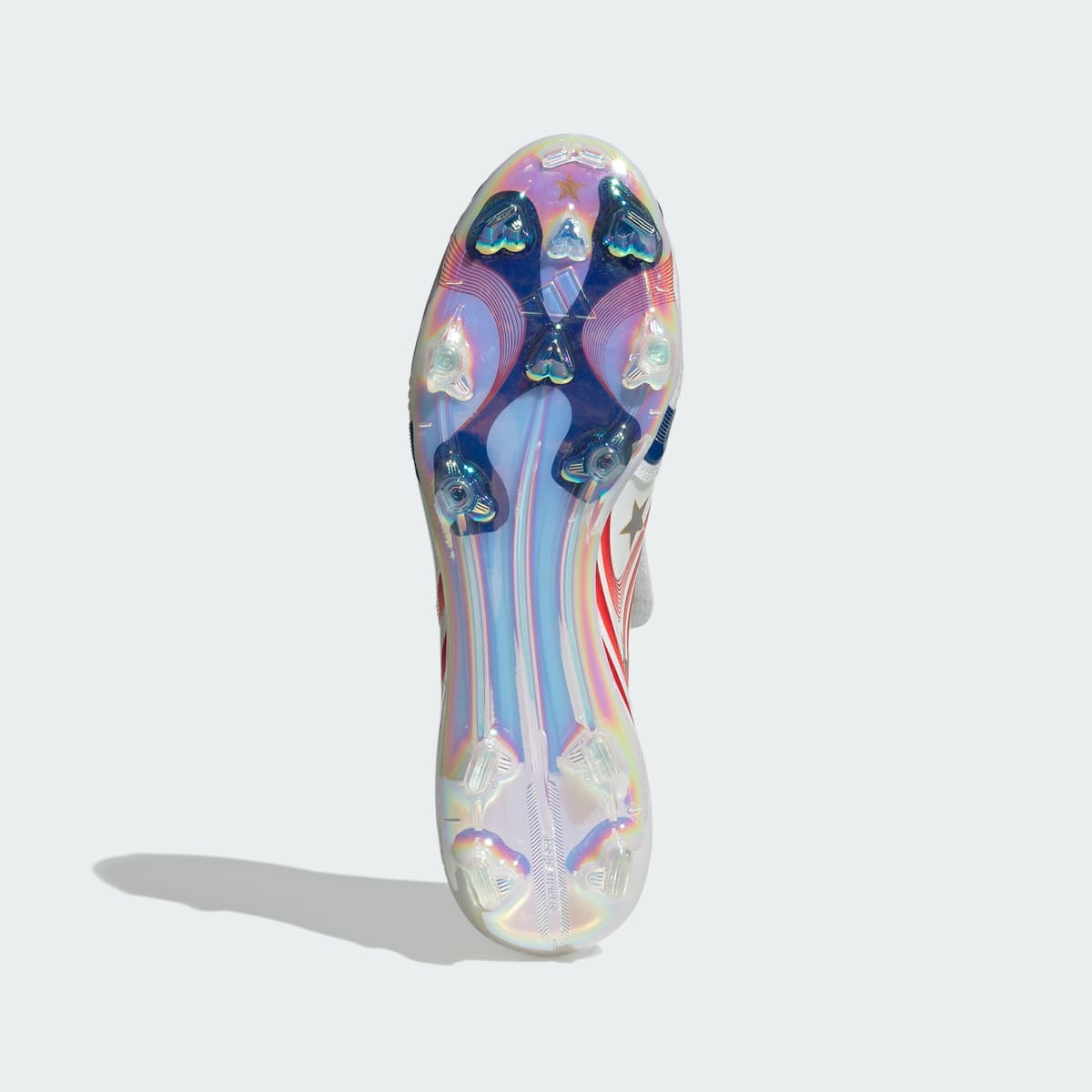 Adidas Women's F50 Tunit Firm Ground Soccer Cleats - Cloud White / Vivid Red / Royal Blue - Image 4