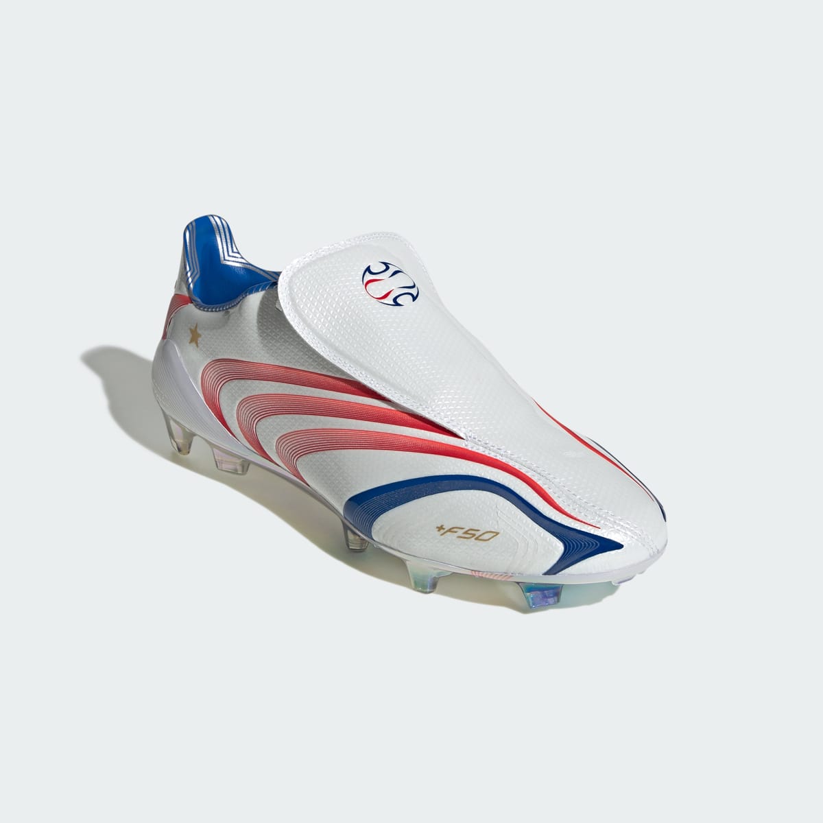 Adidas Women's F50 Tunit Firm Ground Soccer Cleats - Cloud White / Vivid Red / Royal Blue - Image 5