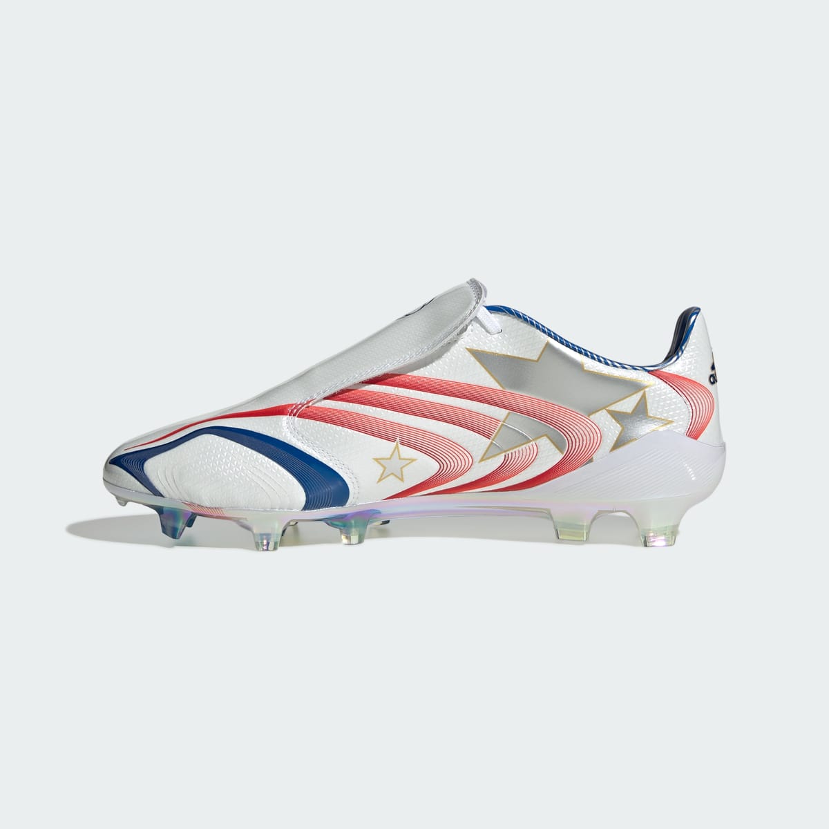 Adidas Women's F50 Tunit Firm Ground Soccer Cleats - Cloud White / Vivid Red / Royal Blue - Image 7