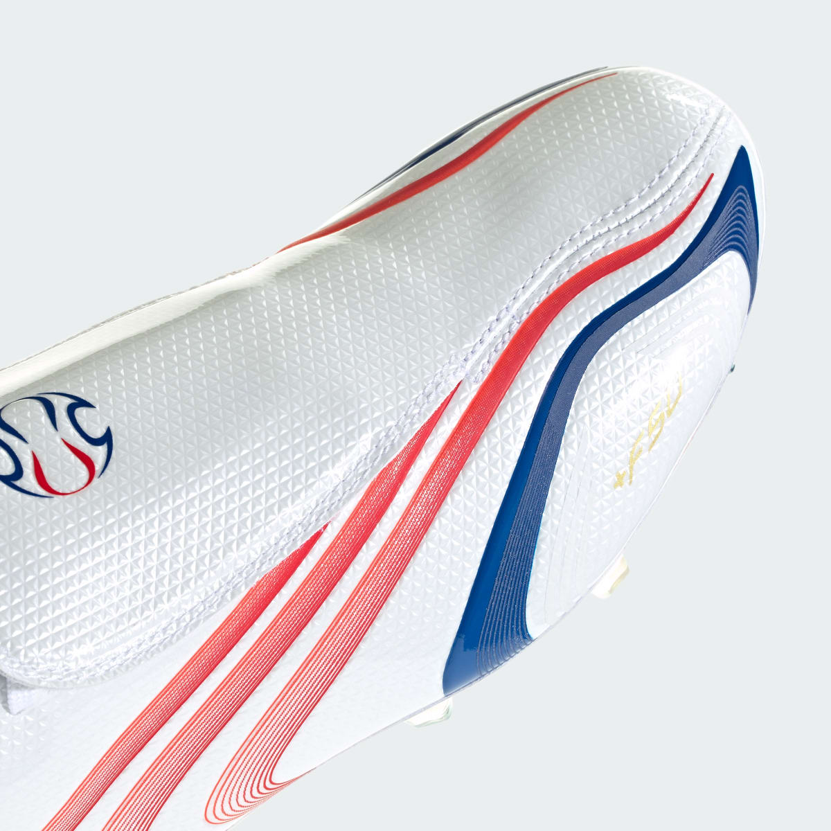 Adidas Women's F50 Tunit Firm Ground Soccer Cleats - Cloud White / Vivid Red / Royal Blue - Image 10