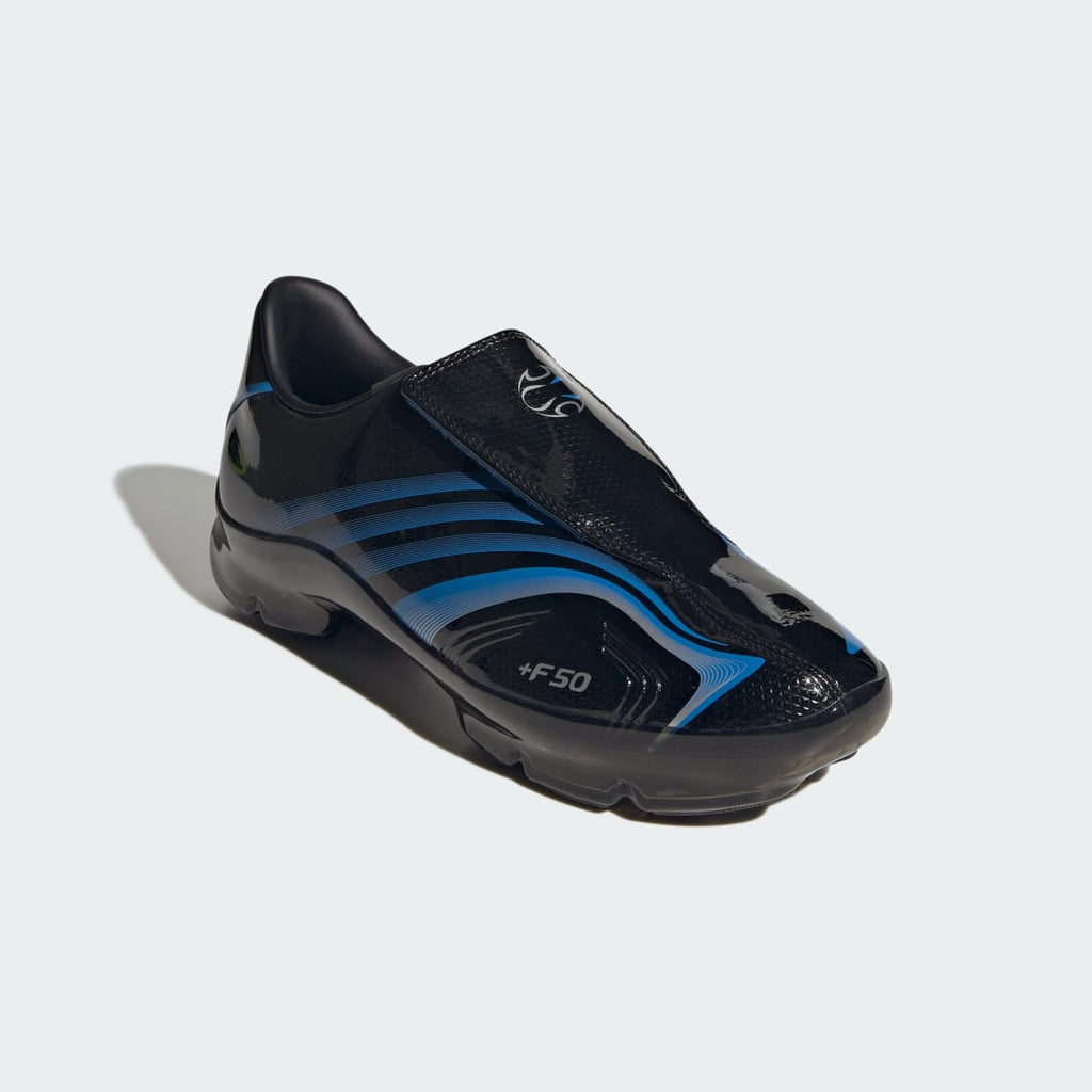 Adidas Men's F50 WALKABLE SHOES - Core Black / Lucid Ray Blue / Silver Metallic - Image 4
