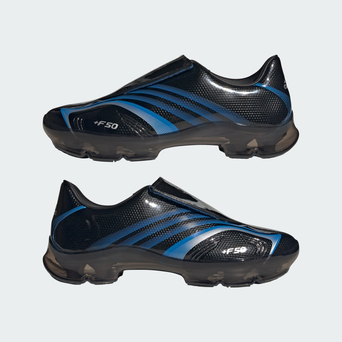 Adidas Men's F50 WALKABLE SHOES - Core Black / Lucid Ray Blue / Silver Metallic - Image 7