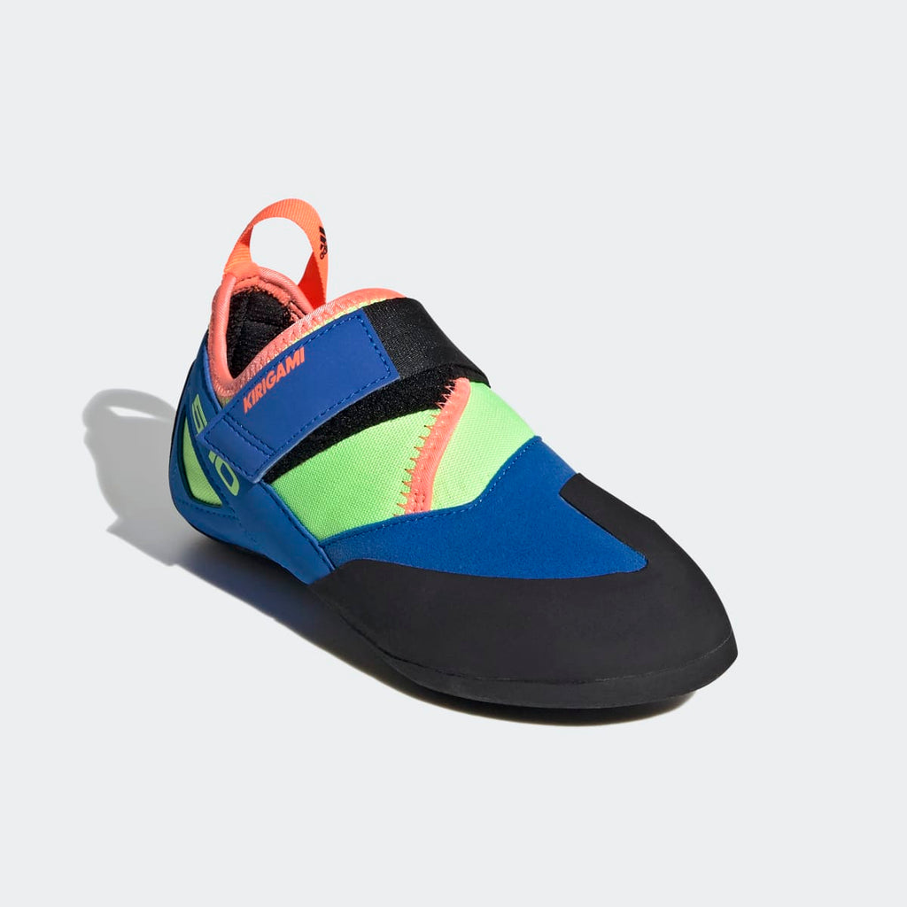 Adidas Kids' Five Ten Kirigami Climbing Shoes - Glow Blue / Signal Coral / Signal Green - Image 4