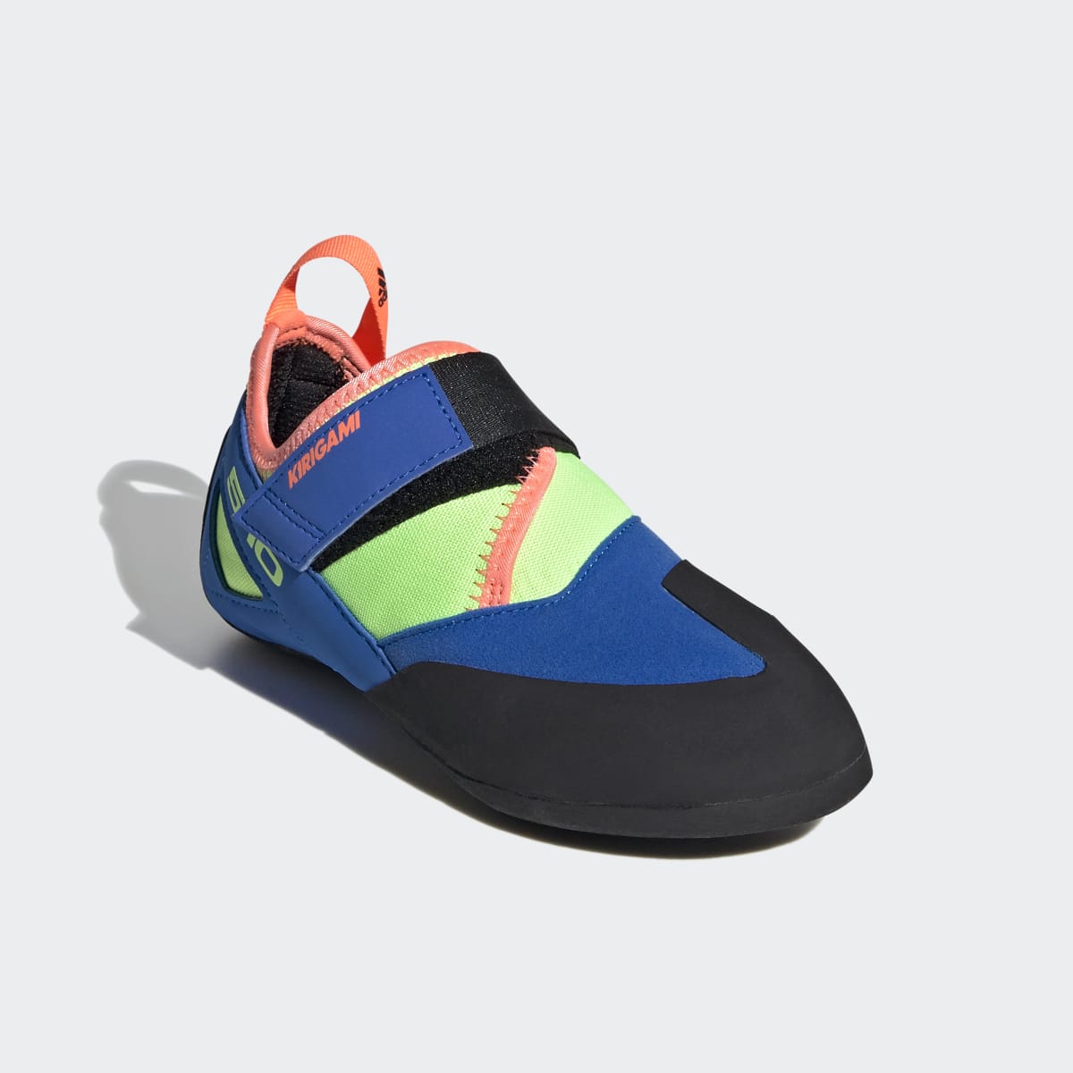 Adidas Kids' Five Ten Kirigami Climbing Shoes - Glow Blue / Signal Coral / Signal Green - Image 4