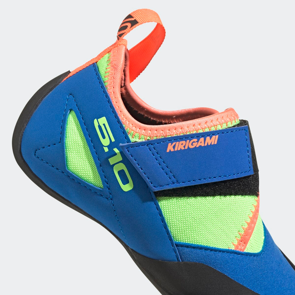 Adidas Kids' Five Ten Kirigami Climbing Shoes - Glow Blue / Signal Coral / Signal Green - Image 7