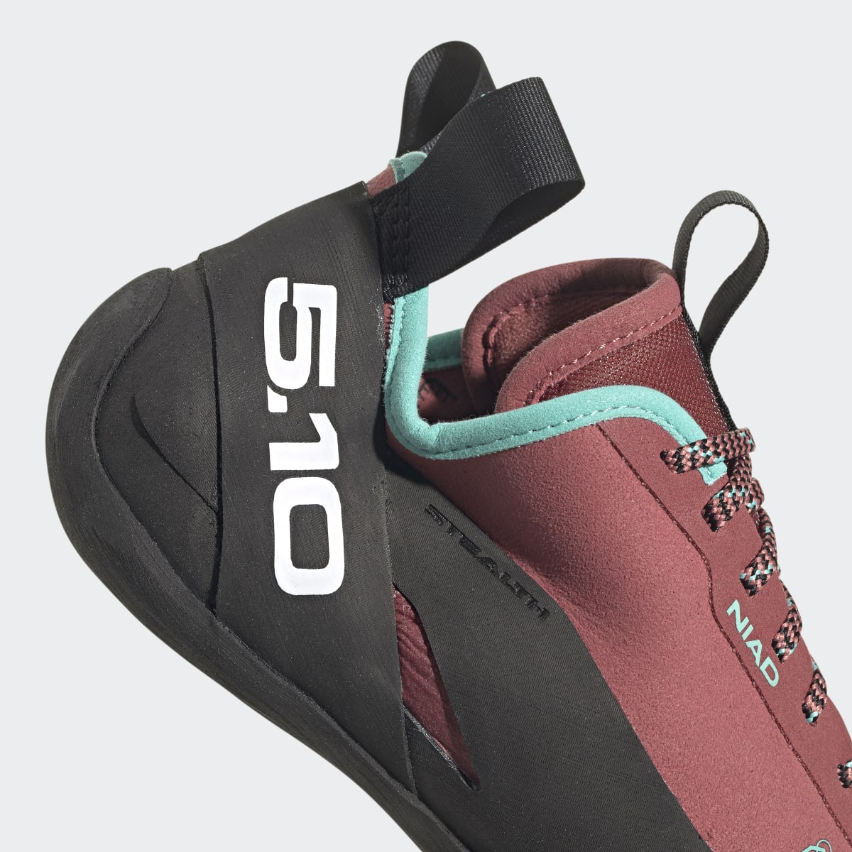 Adidas Women's Five Ten NIAD Lace Climbing Shoes - Core Black / Crew Red / Acid Mint - Image 7