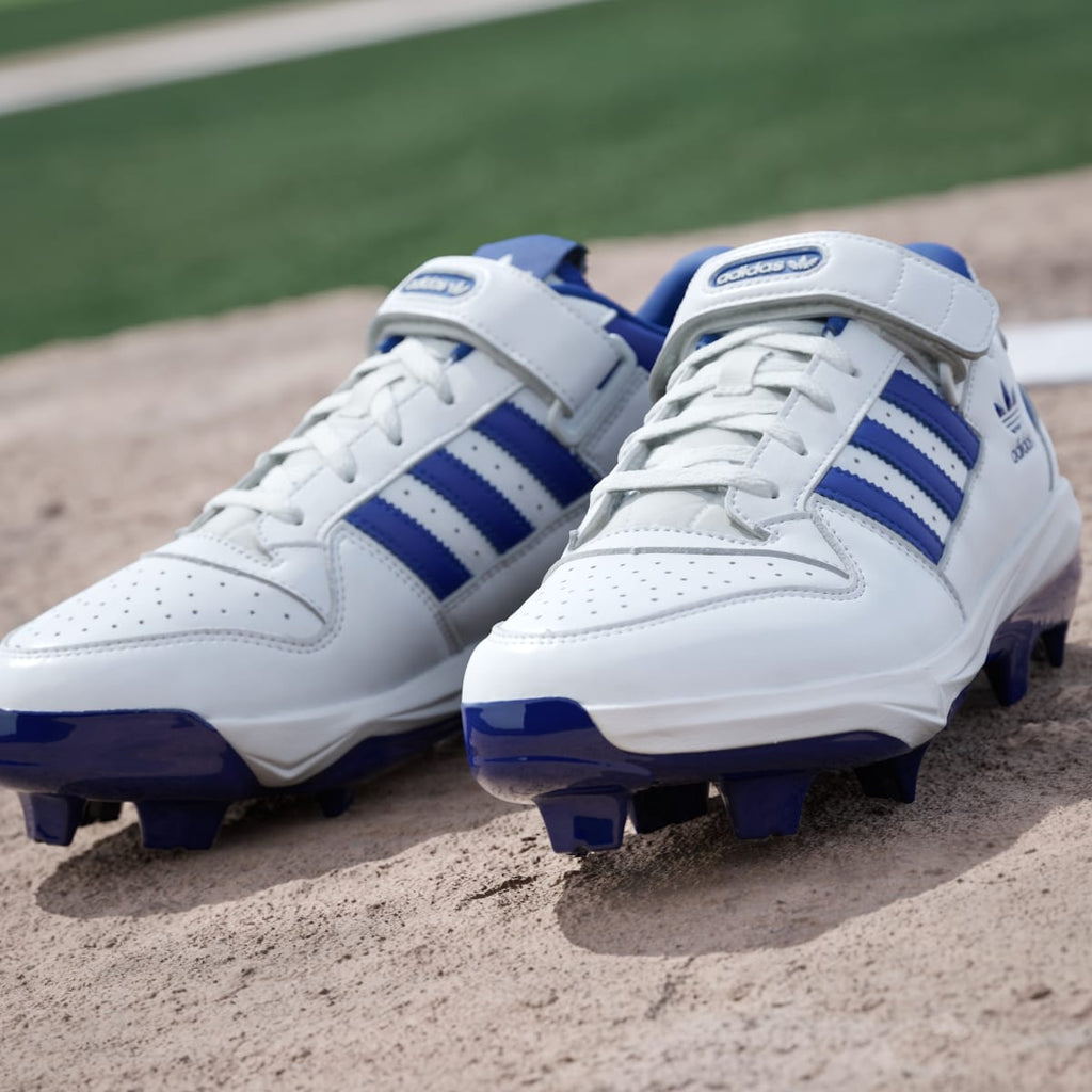 Adidas Men's Forum TPU Baseball Cleats - Cloud White / Royal Blue / Cloud White - Image 9