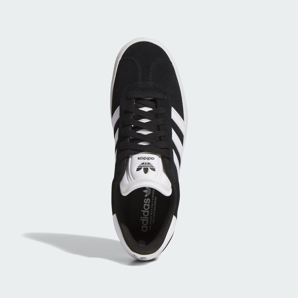 Adidas Men's GAZELLE ADV Shoes - Core Black / Cloud White / Gold Metallic - Image 2