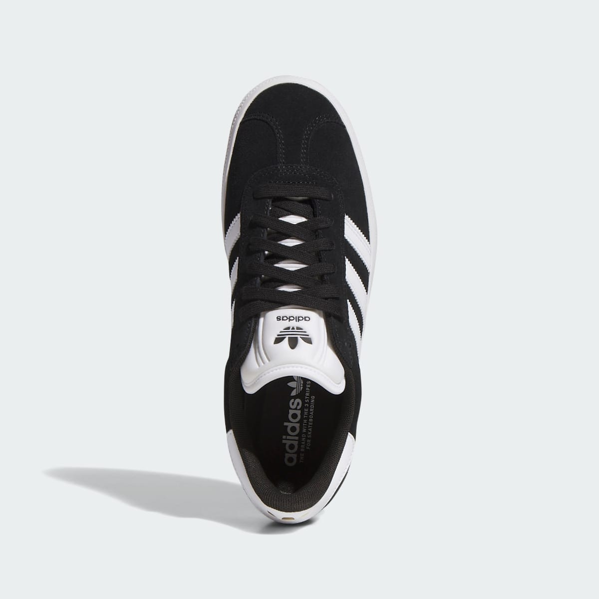 Adidas Men's GAZELLE ADV Shoes - Core Black / Cloud White / Gold Metallic - Image 2