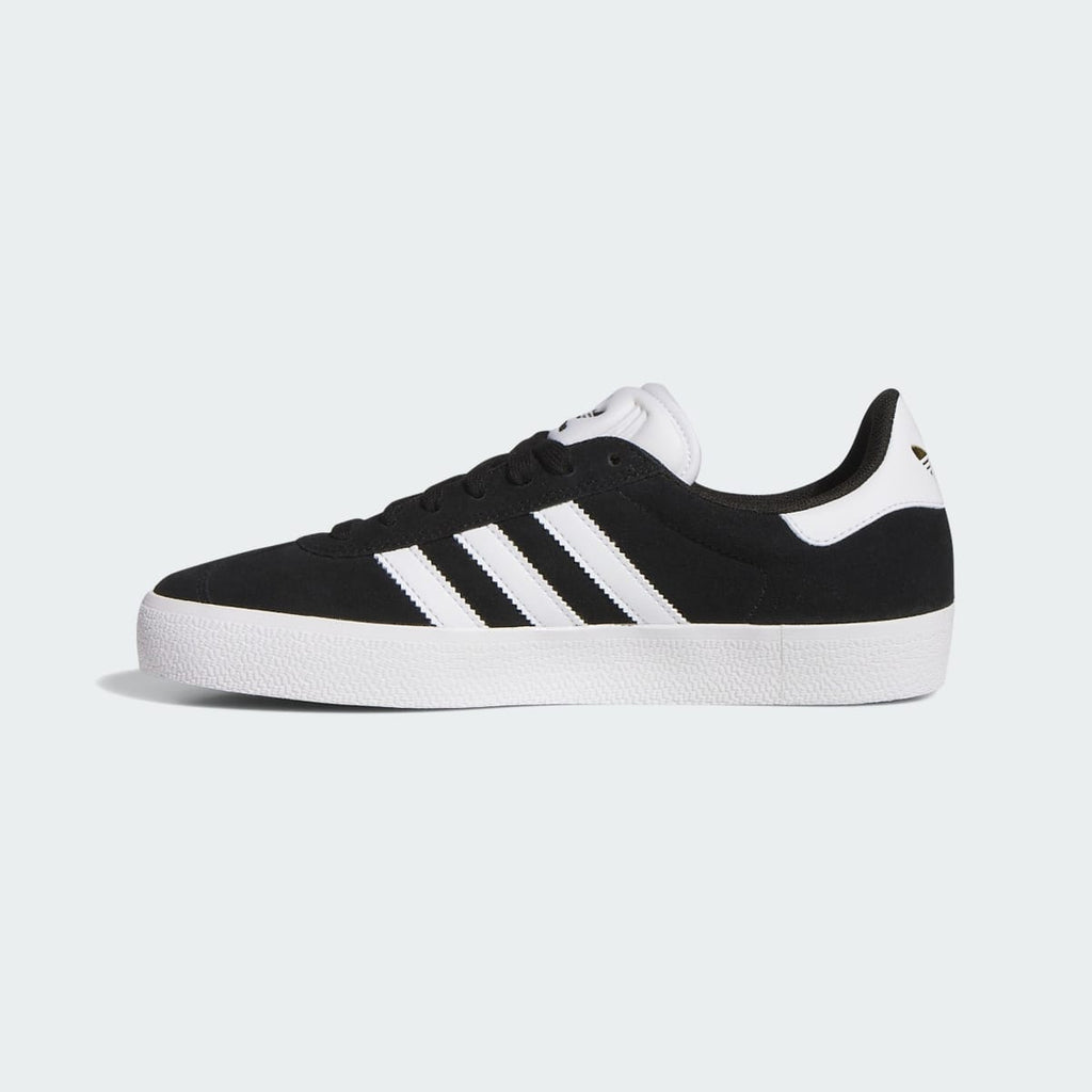 Adidas Men's GAZELLE ADV Shoes - Core Black / Cloud White / Gold Metallic - Image 6