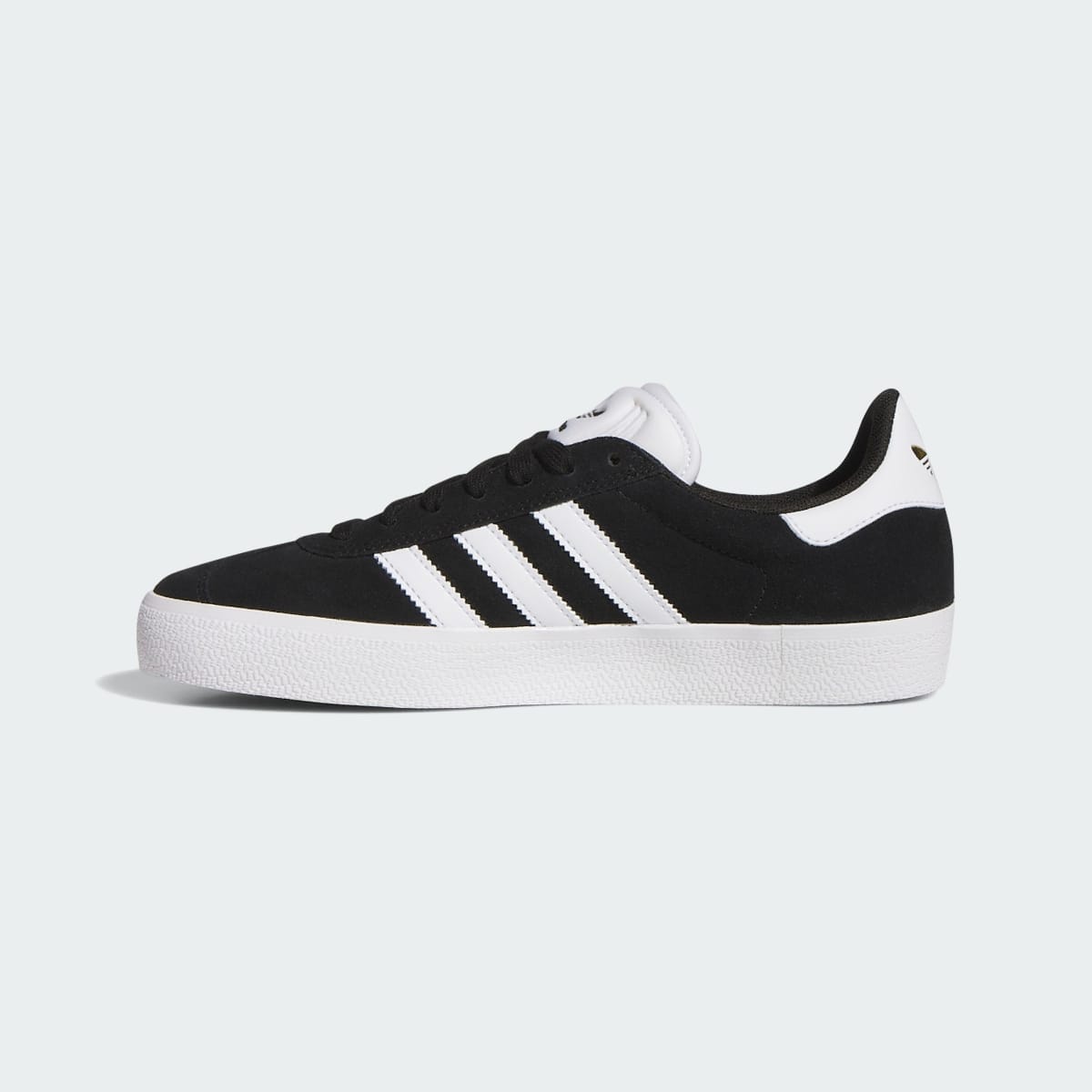 Adidas Men's GAZELLE ADV Shoes - Core Black / Cloud White / Gold Metallic - Image 6