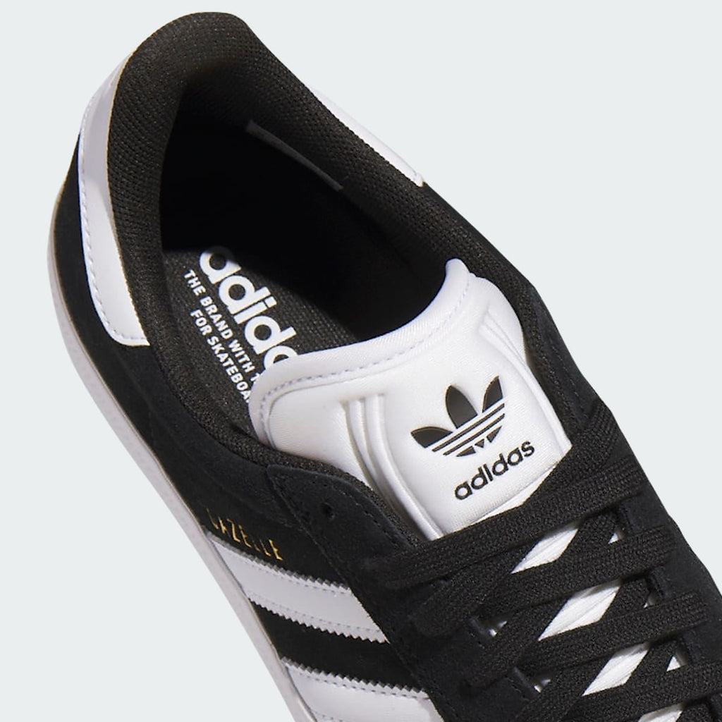 Adidas Men's GAZELLE ADV Shoes - Core Black / Cloud White / Gold Metallic - Image 8