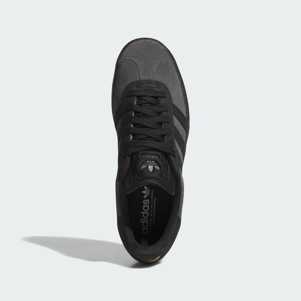 Adidas Women's GAZELLE ADV Shoes - Grey Six / Core Black / Gold Metallic - Image 2