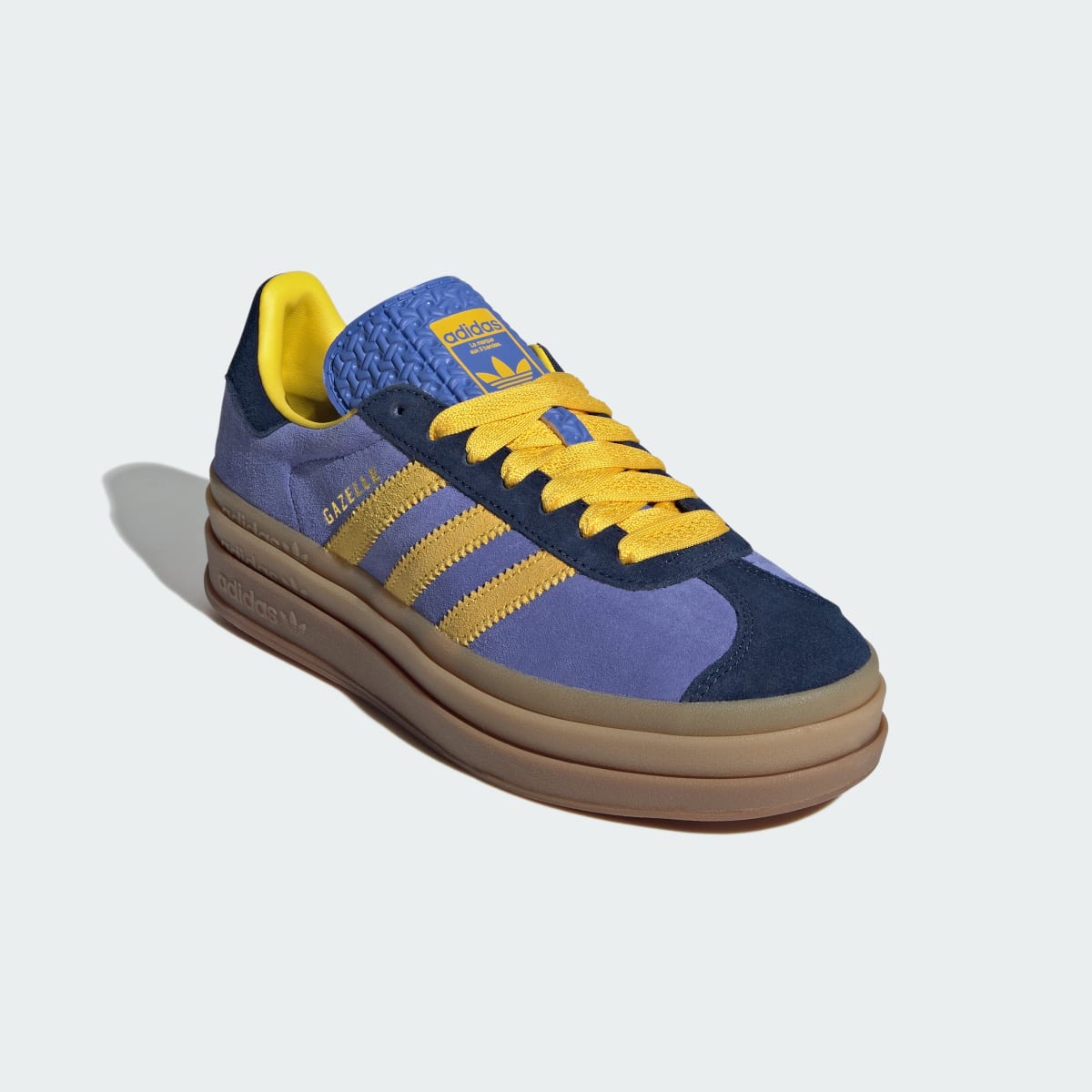 Adidas Women's GAZELLE BOLD SHOES - Night Indigo / Eqt Yellow / Real Lilac - Image 4