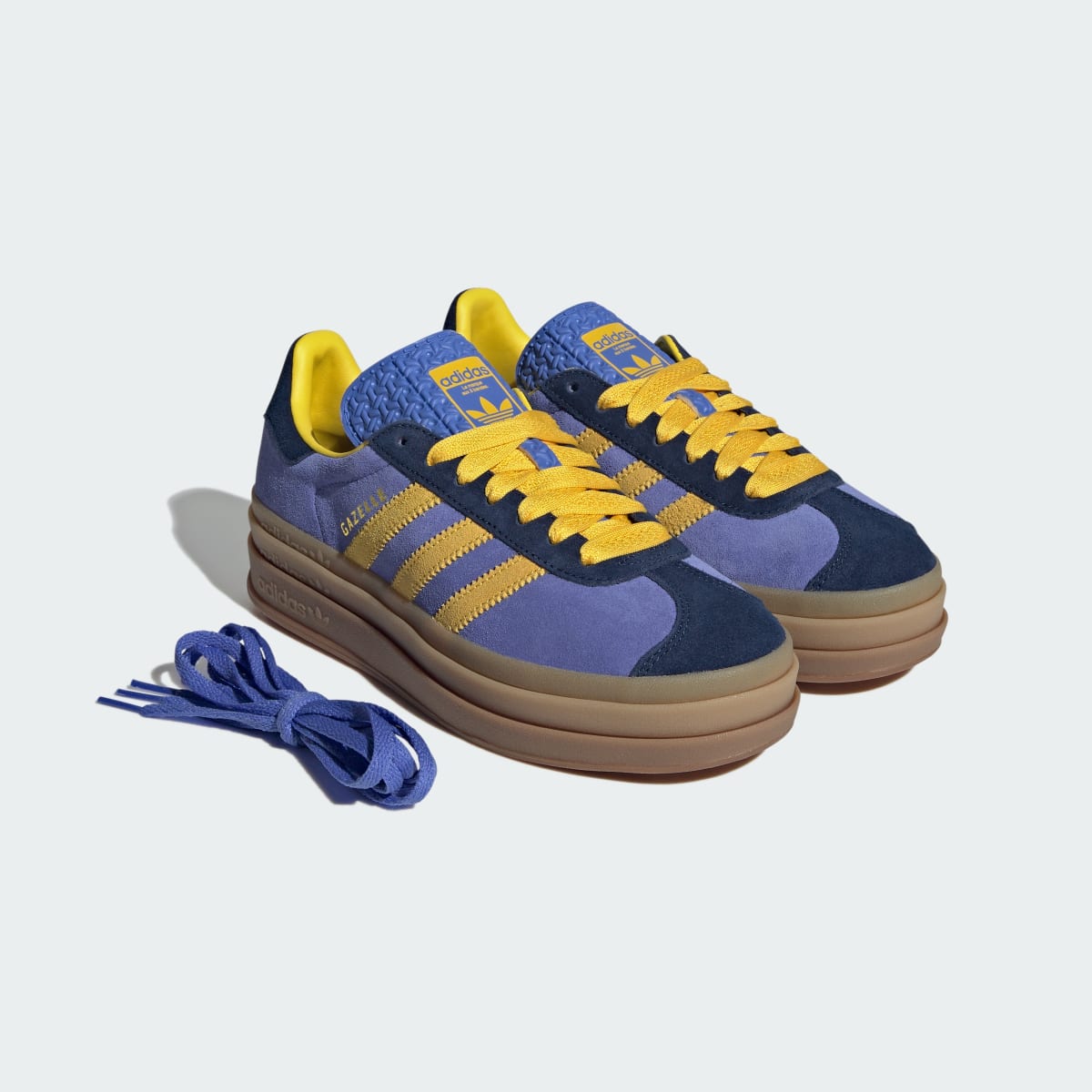 Adidas Women's GAZELLE BOLD SHOES - Night Indigo / Eqt Yellow / Real Lilac - Image 8