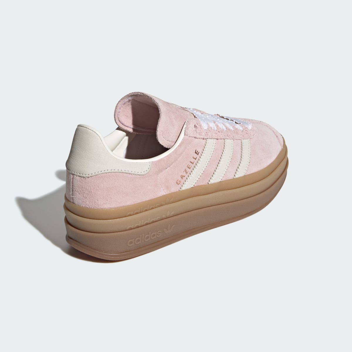 Adidas Women's GAZELLE BOLD SHOES - Sandy Pink / Off White / Copper Metallic - Image 5