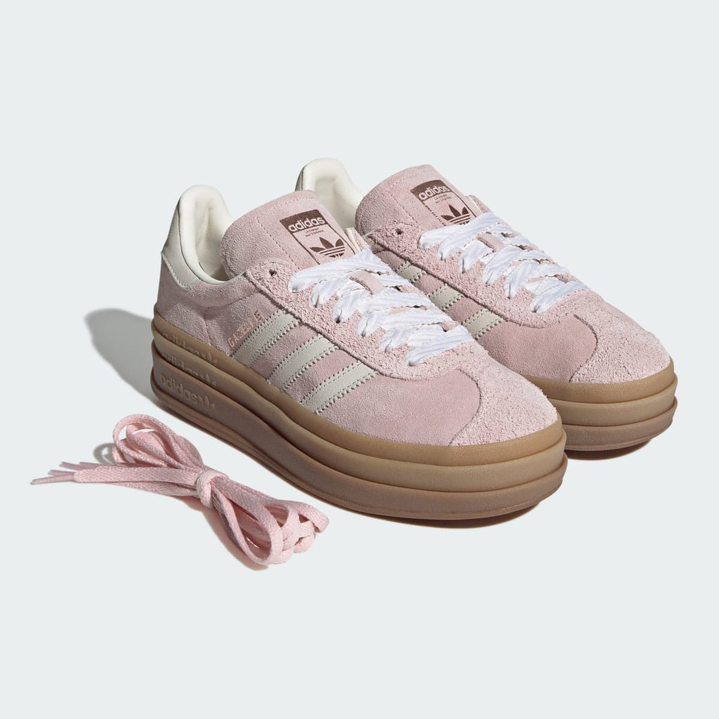 Adidas Women's GAZELLE BOLD SHOES - Sandy Pink / Off White / Copper Metallic - Image 8