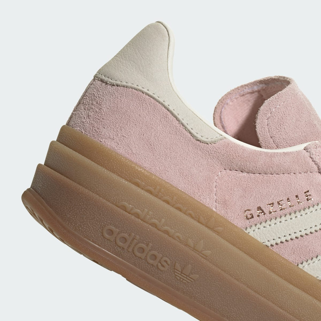 Adidas Women's GAZELLE BOLD SHOES - Sandy Pink / Off White / Copper Metallic - Image 9