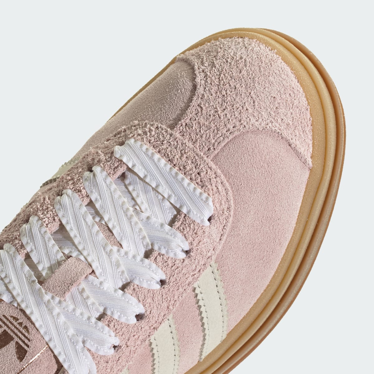 Adidas Women's GAZELLE BOLD SHOES - Sandy Pink / Off White / Copper Metallic - Image 10