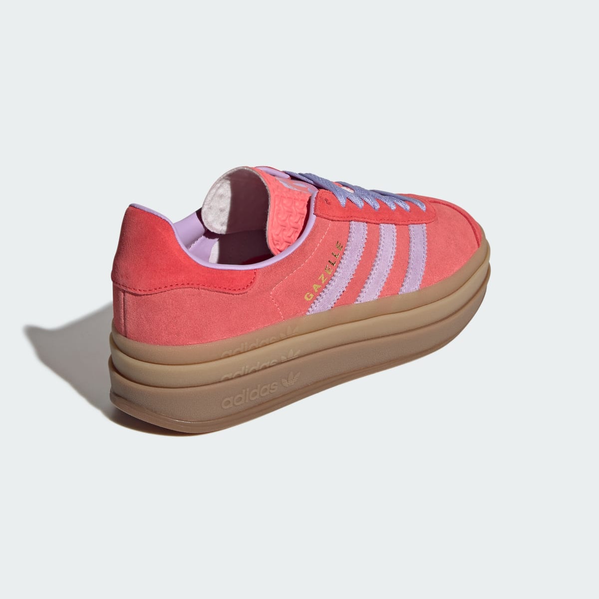 Adidas Women's GAZELLE BOLD SHOES - Semi Flash Red / Powder Plum / Semi Lucid Red - Image 5