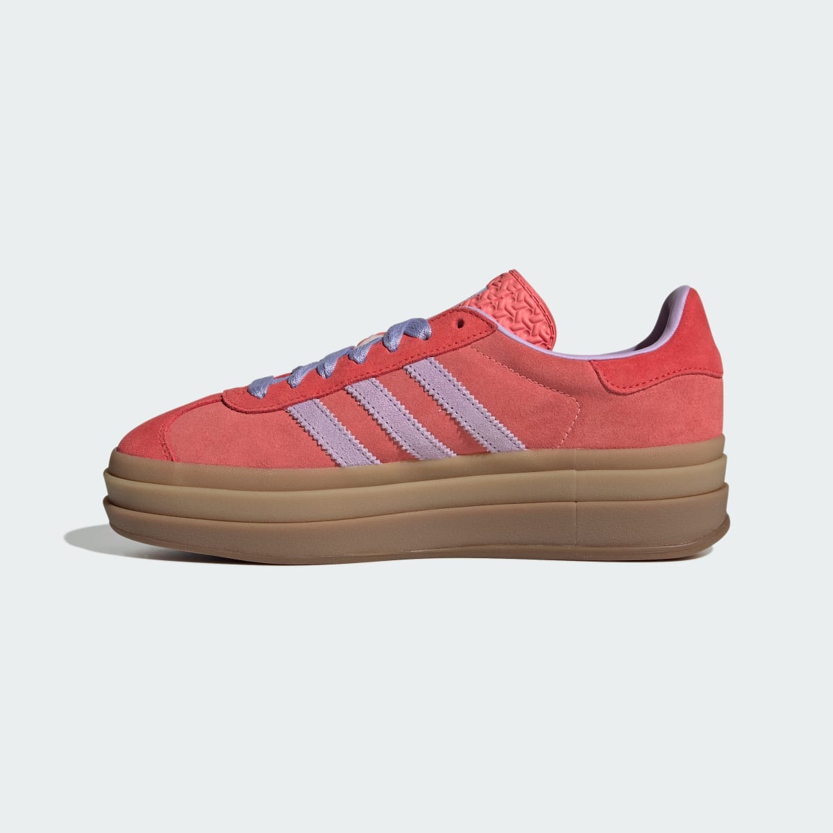 Adidas Women's GAZELLE BOLD SHOES - Semi Flash Red / Powder Plum / Semi Lucid Red - Image 6