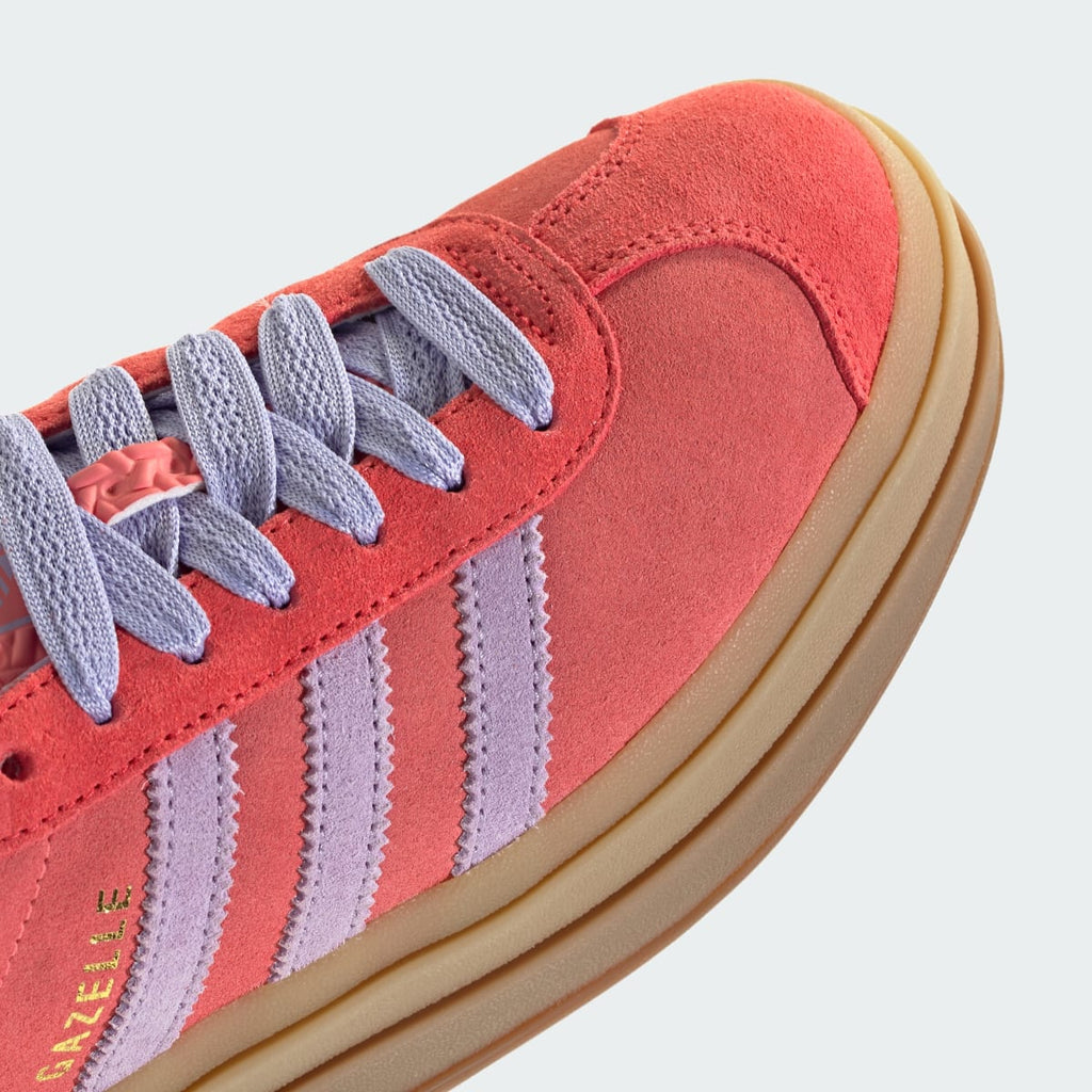 Adidas Women's GAZELLE BOLD SHOES - Semi Flash Red / Powder Plum / Semi Lucid Red - Image 9