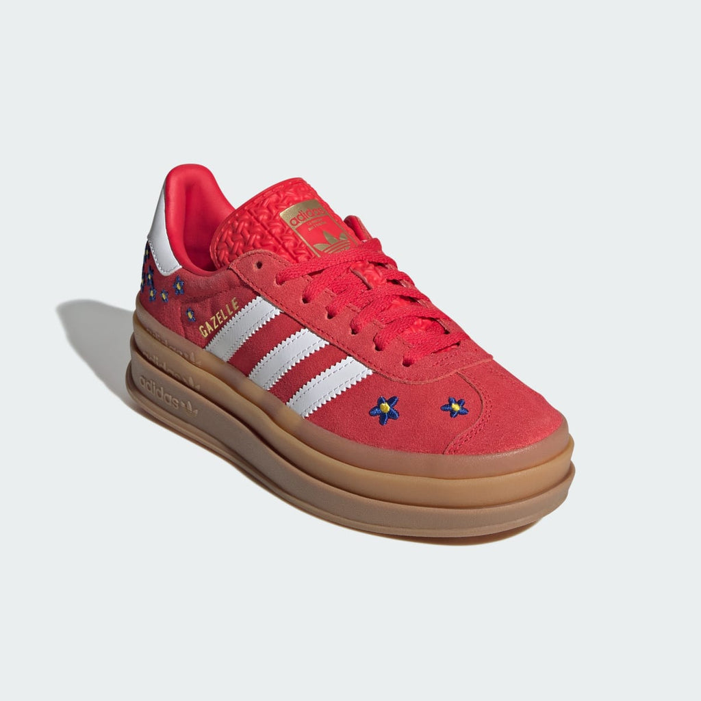 Adidas Kids' GAZELLE BOLD SHOES - Pure Ruby / Cloud White / Gum - Image 4
