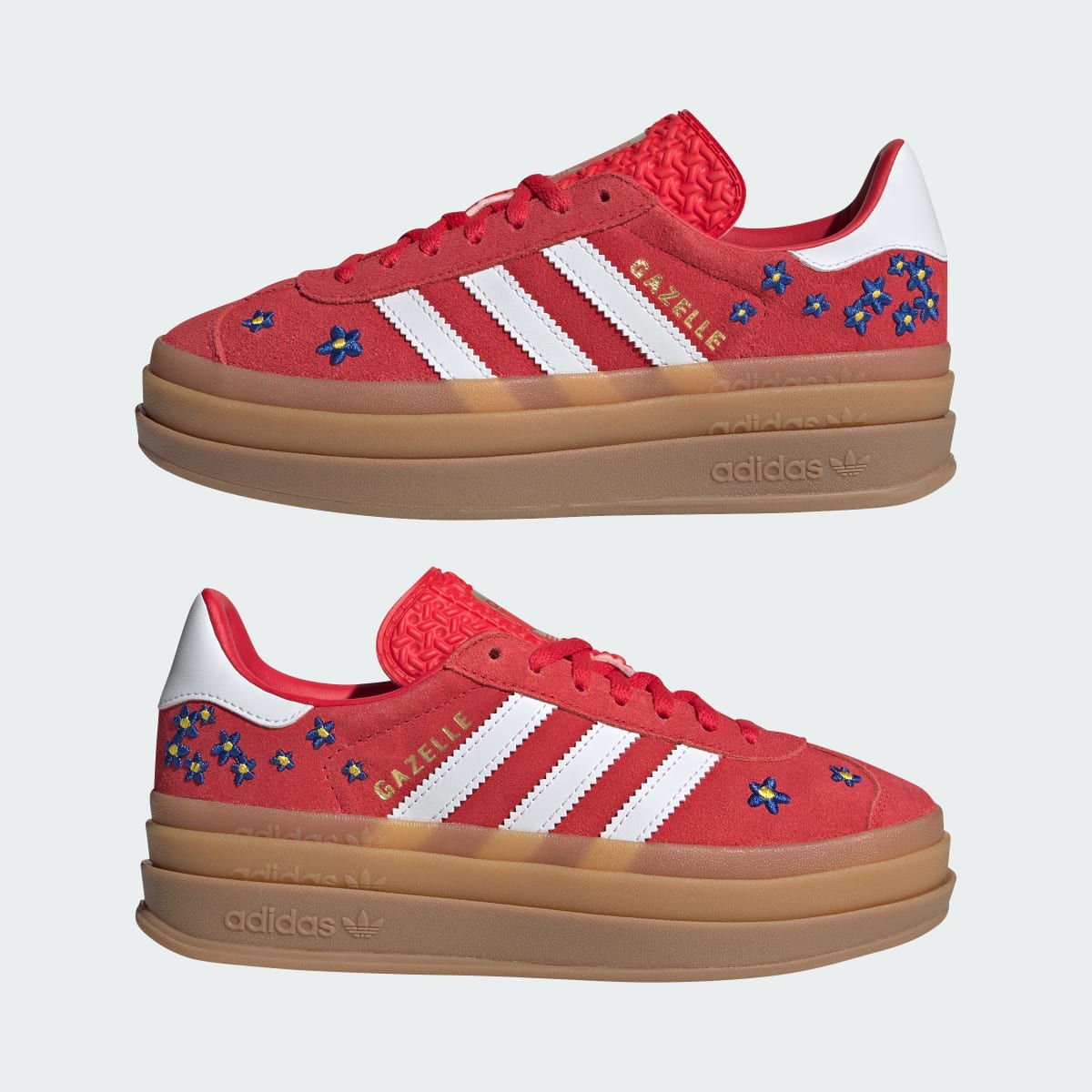 Adidas Kids' GAZELLE BOLD SHOES - Pure Ruby / Cloud White / Gum - Image 7