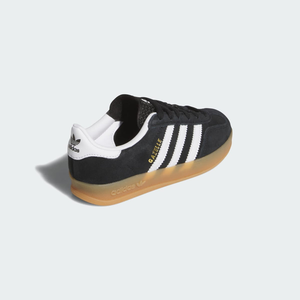 Adidas Kids' GAZELLE INDOOR SHOES - Core Black / Cloud White / Gum - Image 5