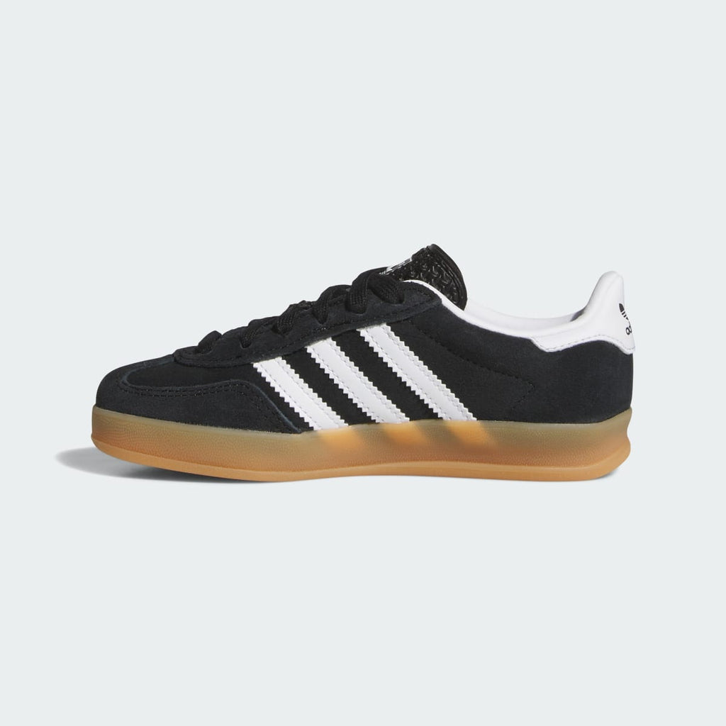Adidas Kids' GAZELLE INDOOR SHOES - Core Black / Cloud White / Gum - Image 6