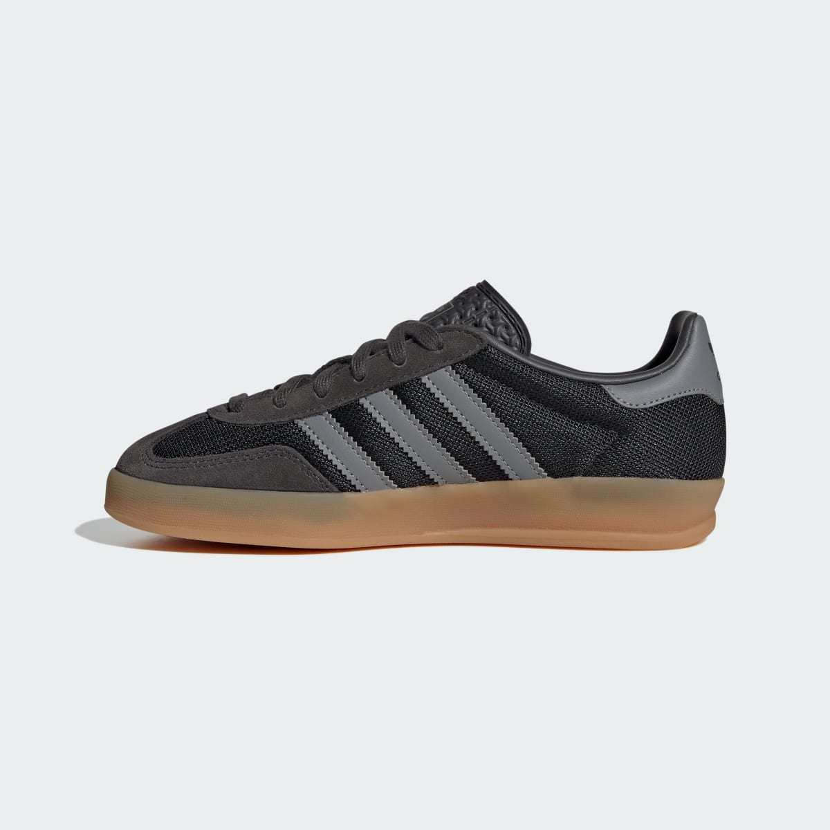 Adidas Kids' GAZELLE INDOOR SHOES - Utility Black / Grey Three / Gold Metallic - Image 6