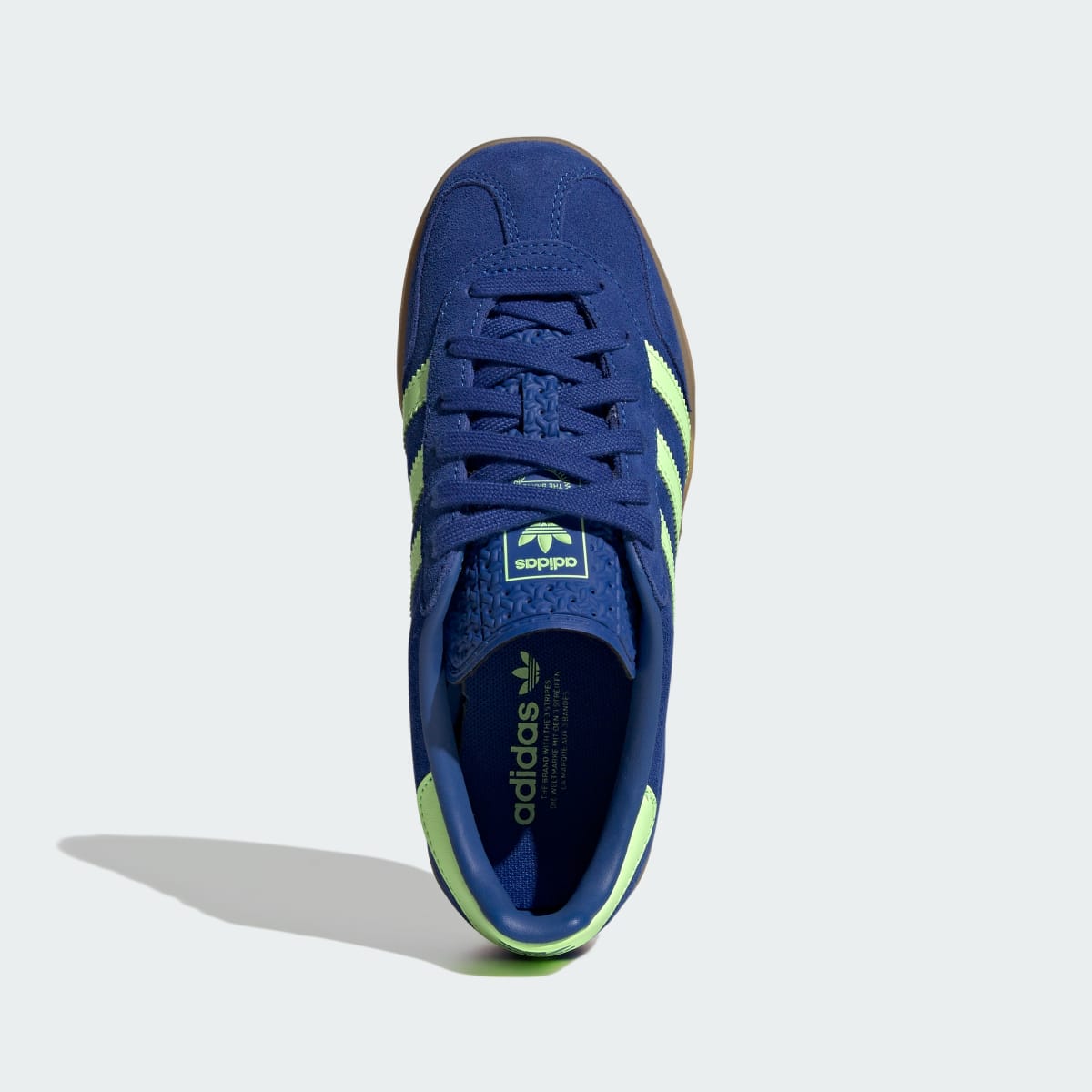 Adidas Kids' GAZELLE INDOOR SHOES - Royal Blue / Green Spark / Gold Metallic - Image 2