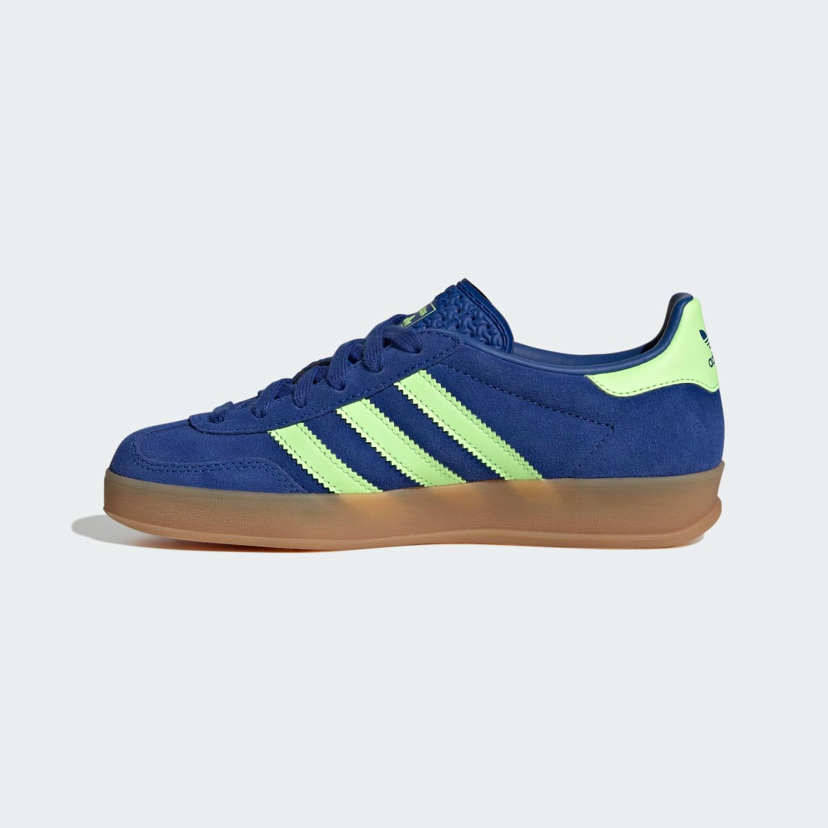 Adidas Kids' GAZELLE INDOOR SHOES - Royal Blue / Green Spark / Gold Metallic - Image 6