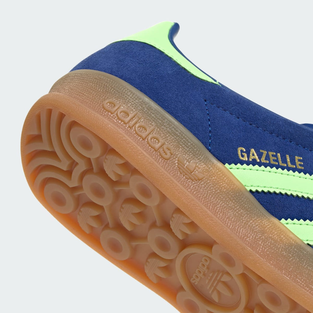 Adidas Kids' GAZELLE INDOOR SHOES - Royal Blue / Green Spark / Gold Metallic - Image 8