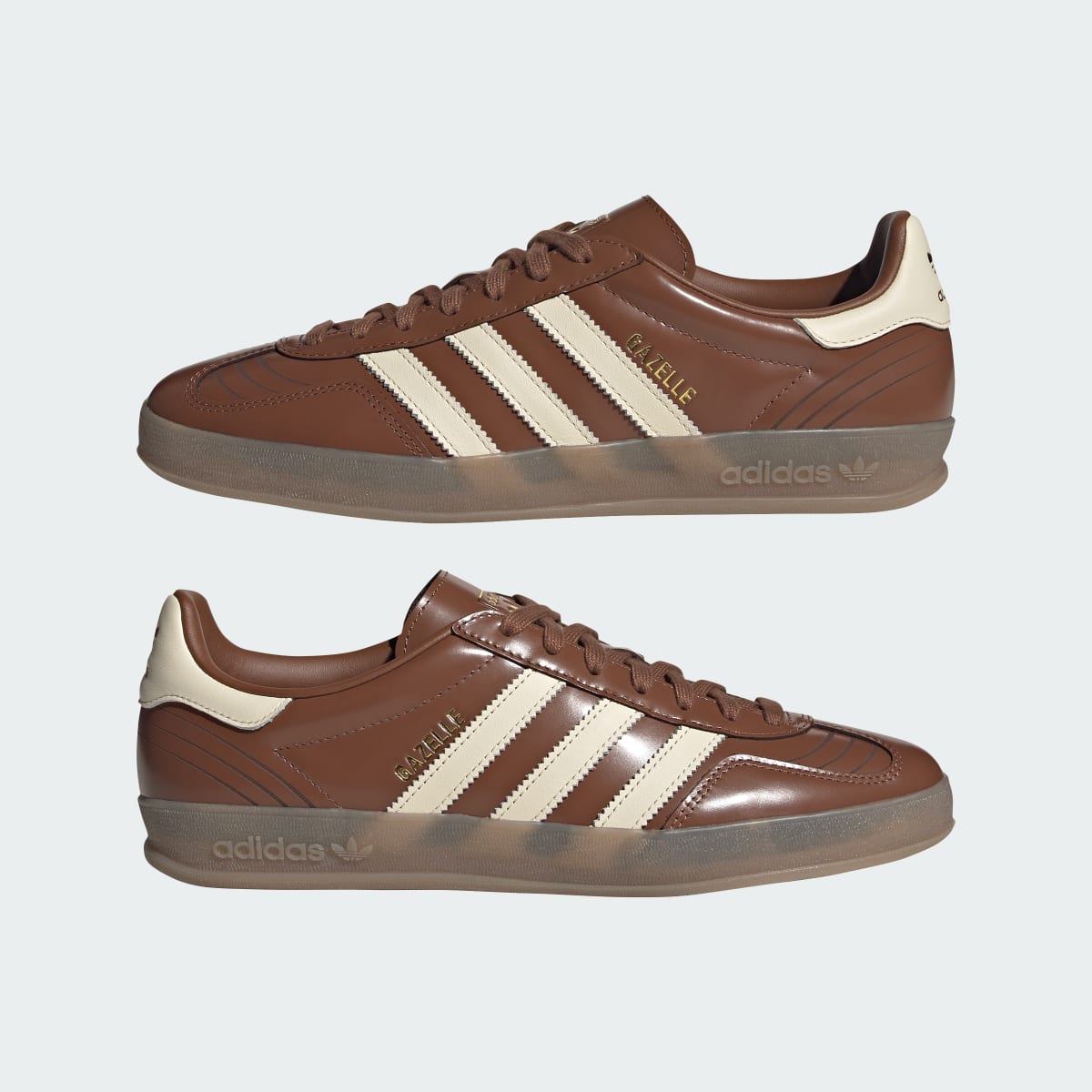 Adidas Men's GAZELLE INDOOR SHOES - Preloved Brown / Wonder White / Gum - Image 7