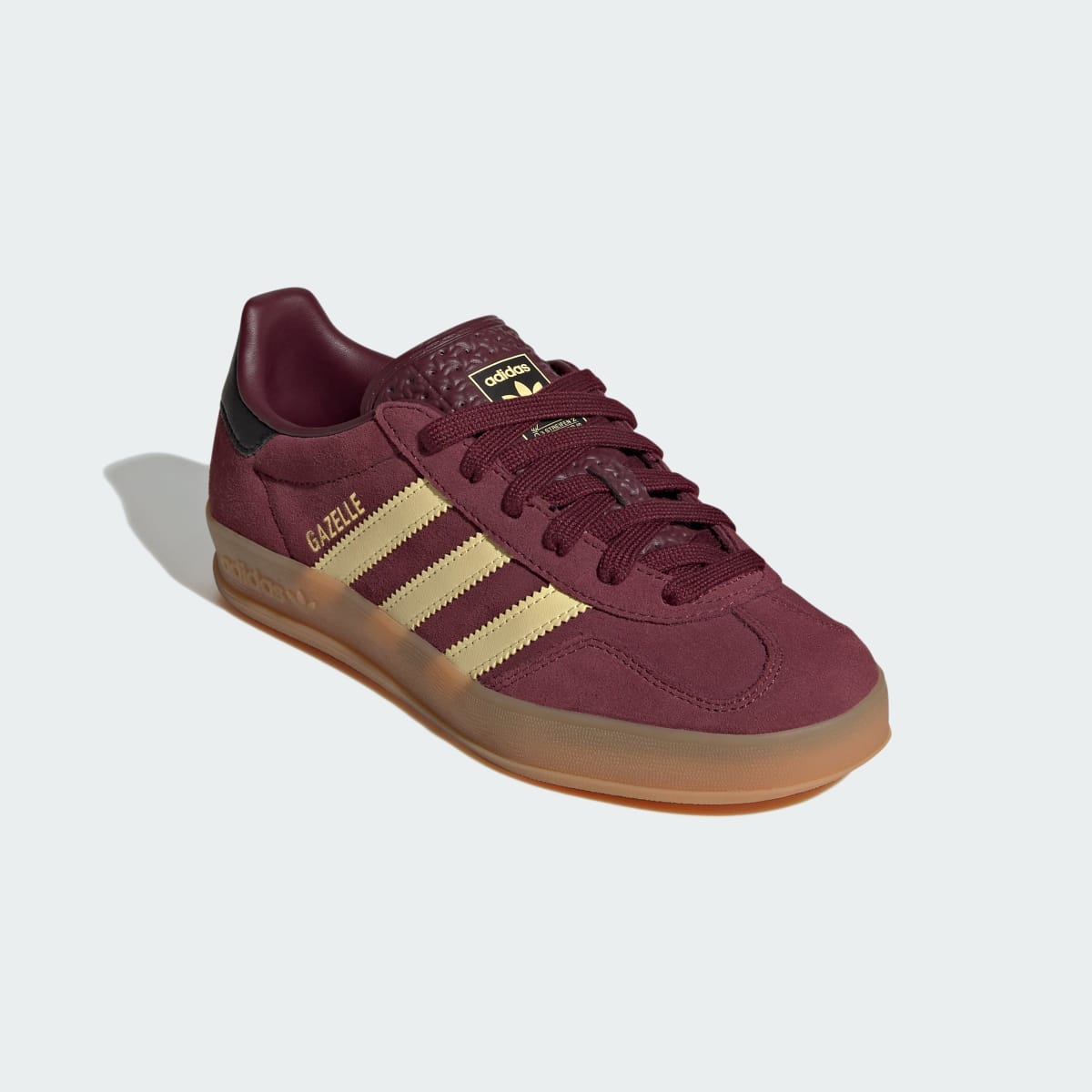 Adidas Kids' GAZELLE INDOOR SHOES - Maroon / Almost Yellow / Gold Metallic - Image 4
