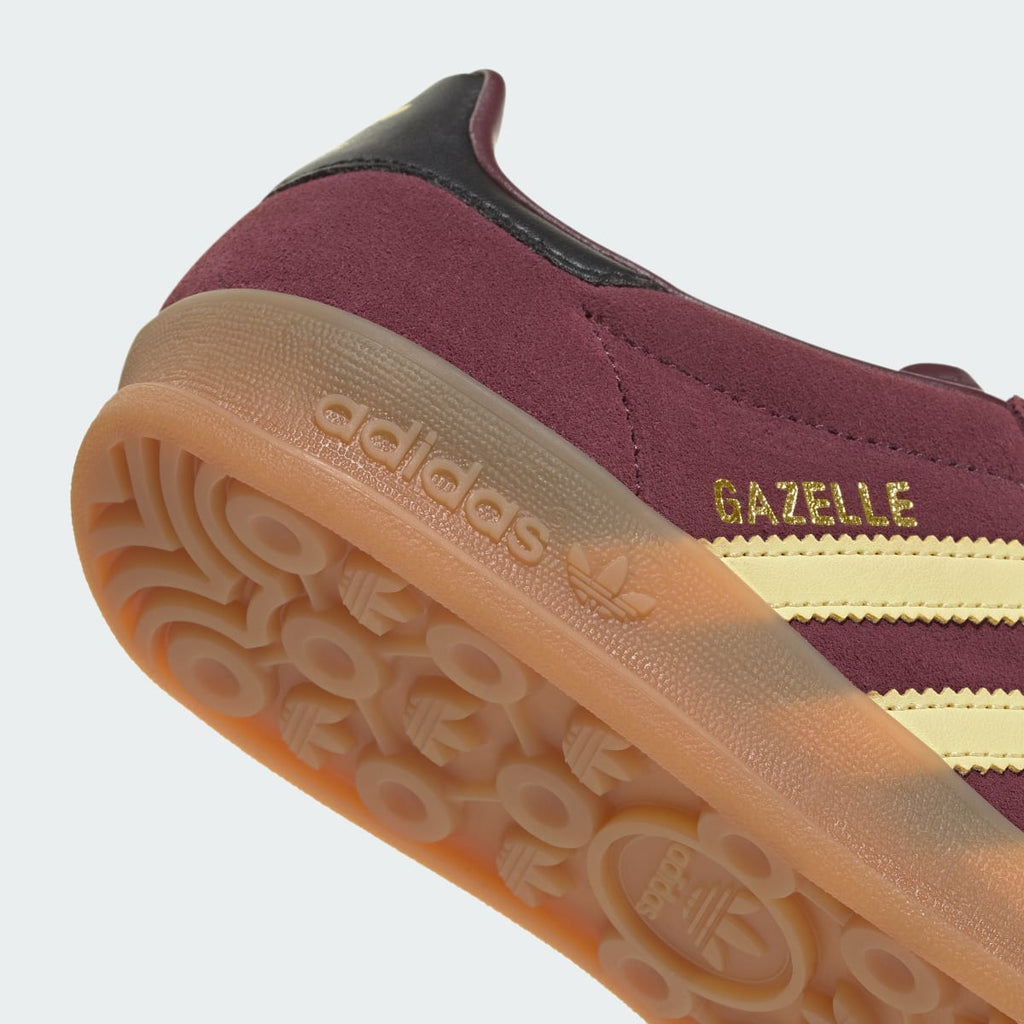 Adidas Kids' GAZELLE INDOOR SHOES - Maroon / Almost Yellow / Gold Metallic - Image 8