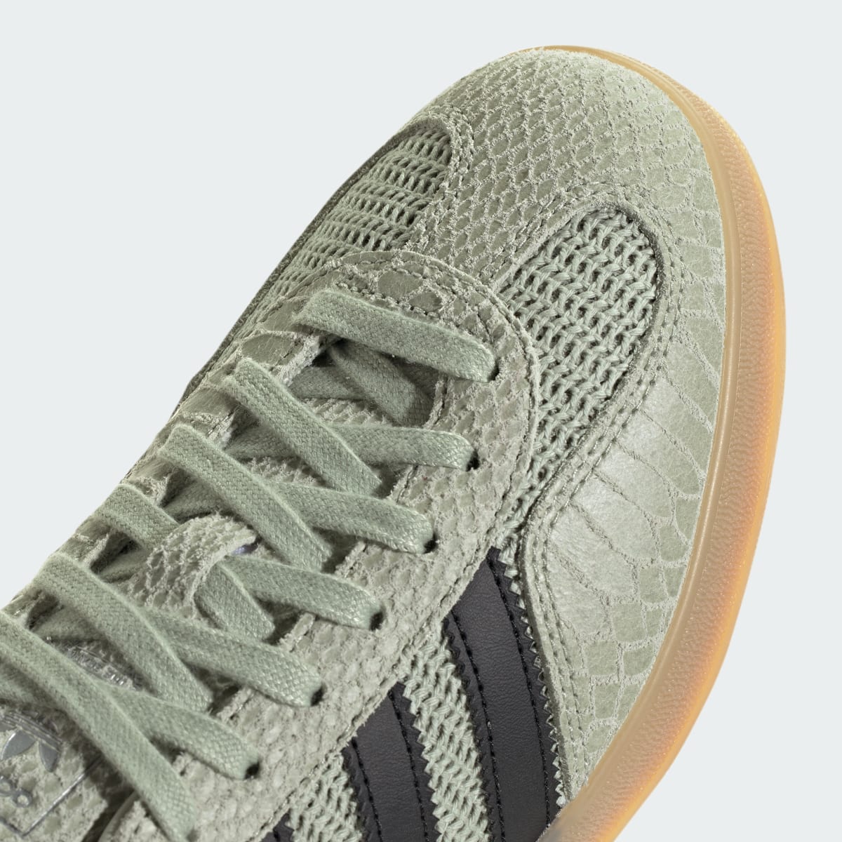 Adidas Men's GAZELLE INDOOR SHOES - Halo Green / Core Black / Gum - Image 7