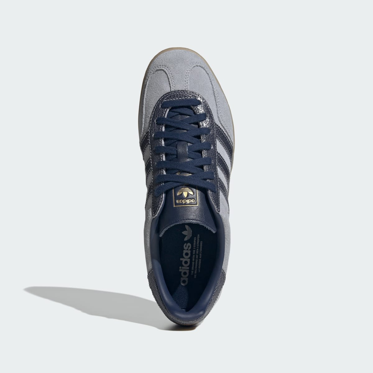 Adidas Women's GAZELLE INDOOR SHOES - Halo Silver / Night Indigo / Gum - Image 2