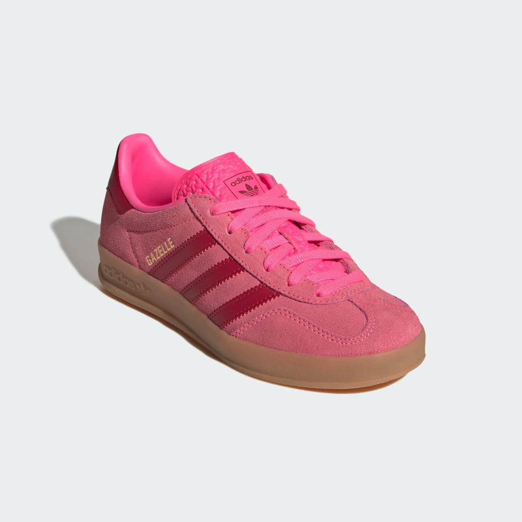 Adidas Kids' GAZELLE INDOOR SHOES - Lucid Pink / Team Victory Red / Gold Metallic - Image 4