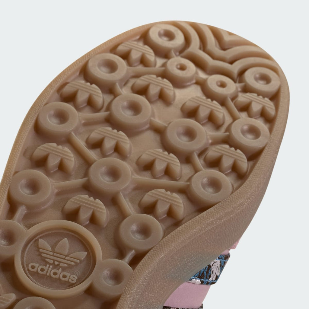 Adidas Women's GAZELLE INDOOR x LIBERTY LONDON SHOES - Magic Mauve / Aurora Coffee / Gum - Image 9