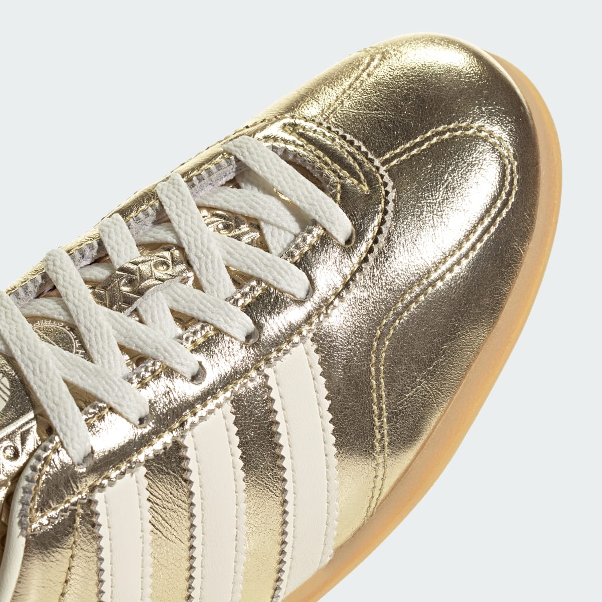 Adidas Women's GAZELLE LO PRO SHOES - Gold Metallic / Off White / Gum - Image 7