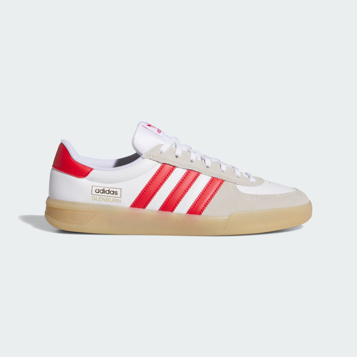Adidas Men's GLENBURN Shoes - Cloud White / Better Scarlet / Gum - Image 1